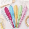 GRIRIW 12-Piece Colorful Refillable Gel Pens with Feather-Shaped Tips for School, Office, and Everyday Use view 3