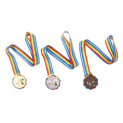 3-Pack Zinc Alloy Running Medals for Outdoor Events