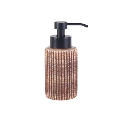 Ceramic Soap Dispenser, Brown, 400 ml