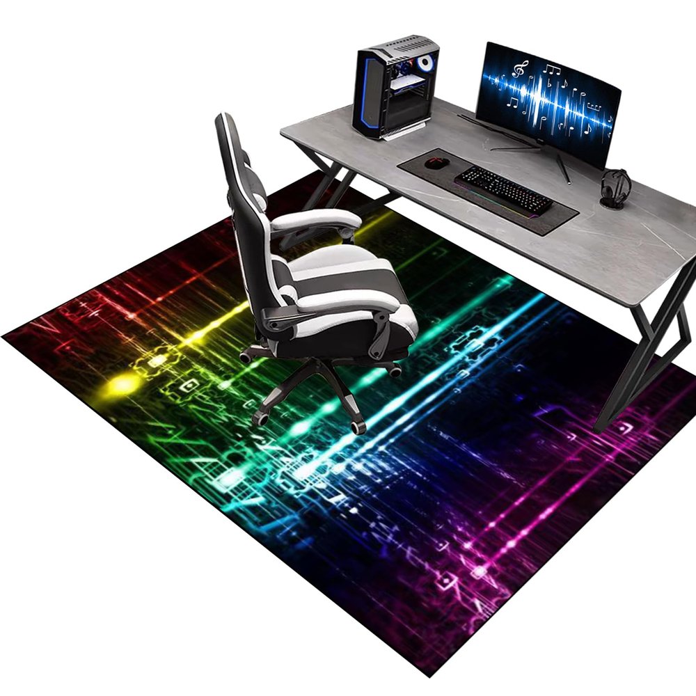 Office & Gaming Chair Floor Mat, 100 x 160 cm, Scratch-Resistant Mat for Hardwood Floors