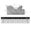 DUOCAI 0.01 mm Angle Gauge, 0–60° Adjustable Angle Gauge with Wrench, Angle Plate, V-Block AP25/AP30/AP46 (AP25) view 3