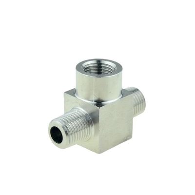 CZAOINCU 304 Stainless Steel 4-Way Pipe Fitting, Tee/Elbow, Female/Male Thread, 1/8, 1/4, 3/8, 1/2