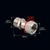 1-Pc. All-Copper Union Tee Joint Angle Valve, 1-Inlet/2-Outlet, 4-Way, 4-Branch Water Distributor, 1/2 in. Female-Male view 2