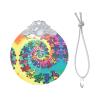 TTYDOKLA Dancing Thanksgiving Bear Round Handcrafted Glass Ornament view 2
