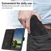 FERLAN Compatible with Oppo Reno 12F Case, Premium PU Leather Flip Wallet, Black view 4