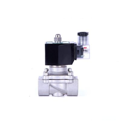CHULKJFX 3/8-Inch Stainless Steel Solenoid Valve, Normally Closed, Waterproof, with LED Indicator, G-230VAC