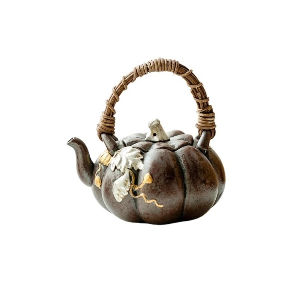 LAPADULA Ceramic Tea Kettle with Pumpkin Handle
