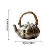 LAPADULA Ceramic Tea Kettle with Pumpkin Handle view 2