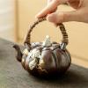 LAPADULA Ceramic Tea Kettle with Pumpkin Handle view 3