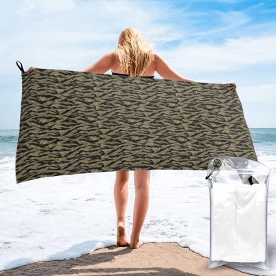 Tiger Stripe Camo Quick-Dry Towel, Lightweight and Fast-Drying for Body, Gym, Travel, Beach and Camping