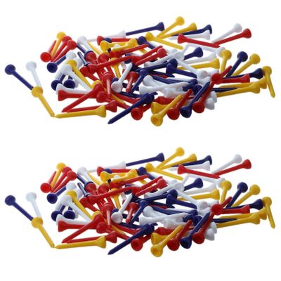 Xptieeck 200-Piece 49 mm Mixed-Color Plastic Golf Tees