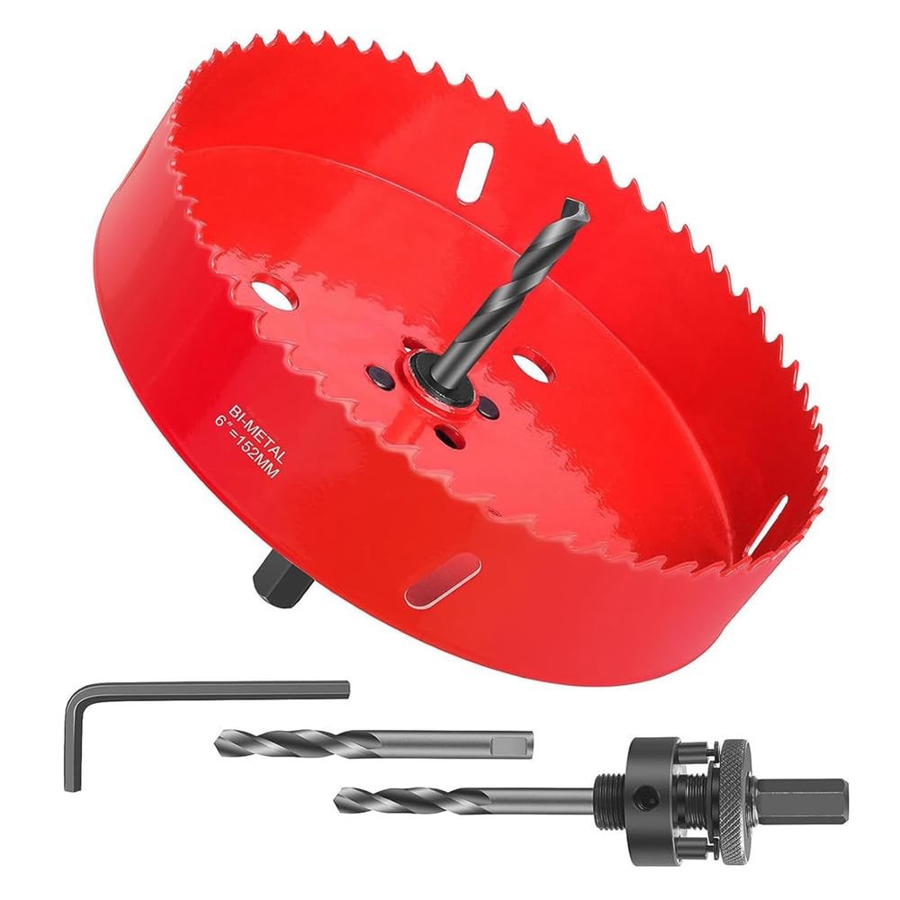 Xptieeck 6-Inch Hole Saw, 152 mm Bi-Metal Hole Cutter for Various Projects