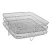 3-Piece Stainless Steel Rack Set for Air Fryers, Silver view 1
