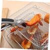 3-Piece Stainless Steel Rack Set for Air Fryers, Silver view 4