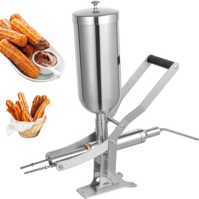 YANDDEA Commercial Stainless Steel Churro Maker, 5 L, Manual Donut Filling Machine