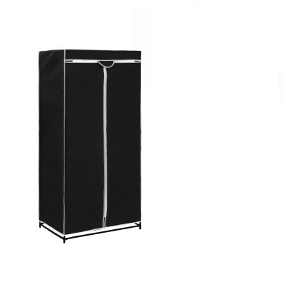 Xichuzi Wardrobe, Bedroom Closet, Multipurpose Storage Cabinet, Black, 75 × 50 × 160 cm