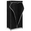 Xichuzi Wardrobe, Bedroom Closet, Multipurpose Storage Cabinet, Black, 75 × 50 × 160 cm view 3