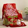 Wpamlrta Christmas Throw Blanket with Tree and Santa, Red, Soft Plush Fleece, 152 x... view 2
