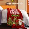 Wpamlrta Christmas Throw Blanket with Tree and Santa, Red, Soft Plush Fleece, 152 x... view 3
