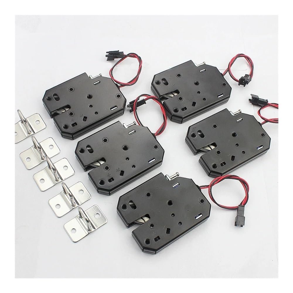 5-Piece DC 12V Small Electromagnetic Automatic Vending/Cabinet Door Control Lock, 2-Wire