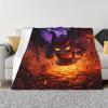 JDFHGNU Fashionable Flannel Blanket with Owl Pattern, 101.6 x 76.2 cm, for Camping, Travel, Bed, or Sofa view 3