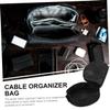 Compact Black Oxford Cable Organizer Bag for Electric Vehicle Charging Cables view 3