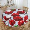 Red Cherry Print Round Tablecloth, 60 in. view 2
