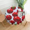 Red Cherry Print Round Tablecloth, 60 in. view 3