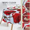 Red Cherry Print Round Tablecloth, 60 in. view 4