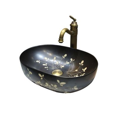 Antique Ceramic Countertop Bathroom Vessel Sink