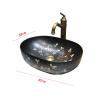 Antique Ceramic Countertop Bathroom Vessel Sink view 2