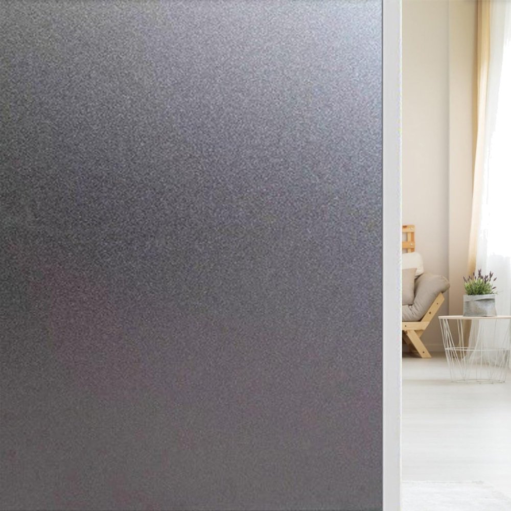 Window Film Sun Protection 80 x 800 cm, Heat Insulation, Reflective, UV-Blocking, Static Cling, Matte Black