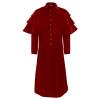 Men's Steampunk Jacket, Red and Black Gothic Victorian Tailcoat Costume view 1