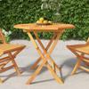 Outdoor Folding Dining Table, 85 x 85 x 76 cm, Solid Teak view 1