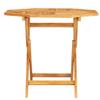 Outdoor Folding Dining Table, 85 x 85 x 76 cm, Solid Teak view 3