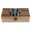 NWTRJ Wooden Storage Box with Hinged Lid and Front Clasp, African Elephant view 1
