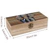 NWTRJ Wooden Storage Box with Hinged Lid and Front Clasp, African Elephant view 2