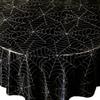 Wipeable Oilcloth Tablecloth, Halloween Spider Web, Oval, 130 x 240 cm view 1