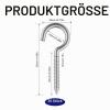 DALAETUS 30-Pack 50 mm Stainless Steel Screw Hooks for Hanging Chairs and Hammocks view 2
