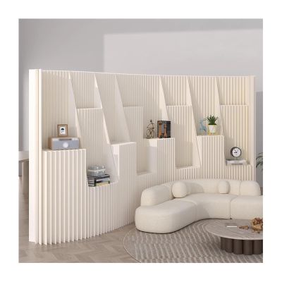 Expandable Folding Room Divider with Storage Shelves, Privacy Screen (5.9 x 9.84 ft)