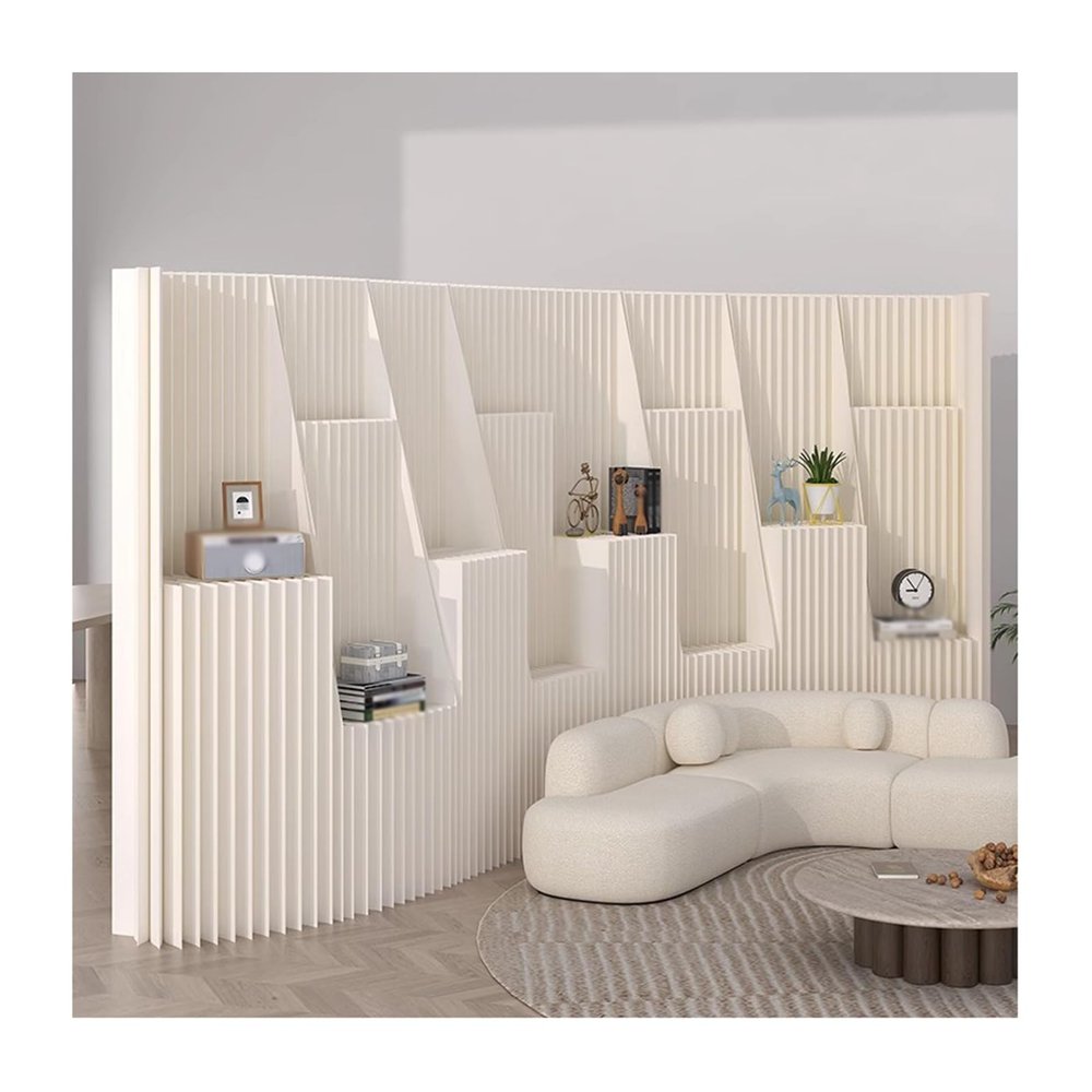 Expandable Folding Room Divider with Storage Shelves, Privacy Screen (5.9 x 9.84 ft)