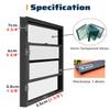 ENHEN Gray Vertical Sliding Window for Bathrooms, Sheds, Barns and Skylights, Double-Glazed with Hardware, 24x27, 18x23, 24x36, 18x27, 14x21 (W x H 24x31 in/60x78 cm) view 3