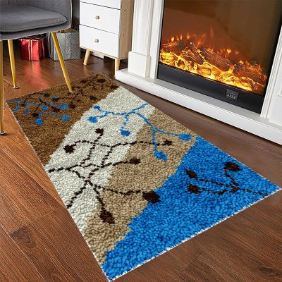 RxiBeFuw 140 x 160 cm Lighthouse Latch Hook Rug Kit for Beginners