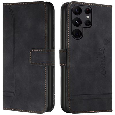 Cqkob Case for Tecno Camon 17 Pro, Leather-Style Folio with Magnetic Closure, Card Slots and Adjustable Stand, Black