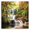 Feeby Canvas Wall Art - Waterfall Zen Stones - 80 x 80 cm view 2