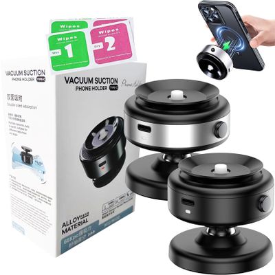 Joyye 360° Rotatable Magnetic Car Phone Holder, Black/Silver