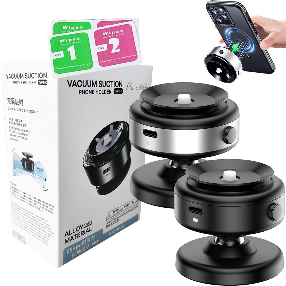 Joyye 360° Rotatable Magnetic Car Phone Holder, Black/Silver