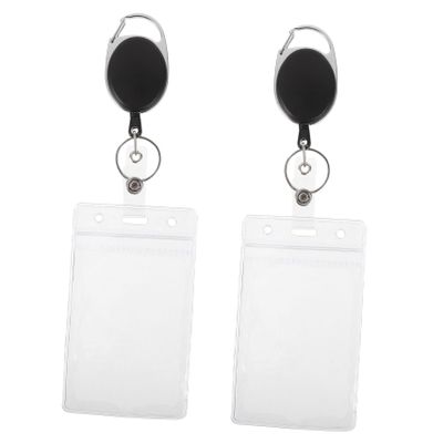 HAPINARY Retractable Badge Holder with Key and Card Holder, Badge Reel and Clip