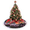 Pink Floral Tassel-Trim Christmas Tree Skirt view 4