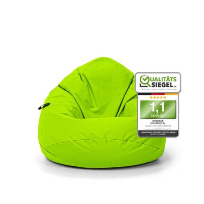 Nadimaideal Drop-Shaped Bean Bag Chair, Chestnut | Floor Cushion for Children & Adults | Indoor & Outdoor | Gaming Bean Bag | EPS Bead Filling (Kiwi, XL, 77 cm Diameter)